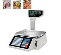 Bilancia Commerciale con codice a Barre, Bilancia per cassiere e Prezzi a Doppio Schermo con Scanner/Cassa, ricevuta stampabile/capacità: 30 kg/63 scorciatoie,