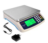 Bilancia Commerciale Pesaprezzi 40kg / 1g, Bilancia da Mercato Professionale con Funzione Prezzo Conteggio, Ideale per Cucina di Ristorante, Gastronomia e Negozi