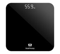 Bilancia corpo con sensori ad alta precisione: bilancia pesapersone digitale in vetro di sicurezza, nero