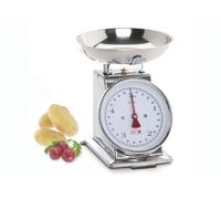 Bilancia Analogica Eva Con Portata 5 Kg, Corpo E Bacinella In Acciaio Inox Colore Argento