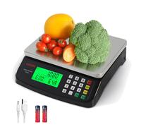 Bilancia cucina digitale 40kg, LCD, acciaio inoss, tare, preciso