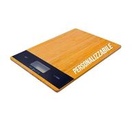 Bilancia Cucina Digitale Bambu 5 kg, Display LCD, Tara, 21x16 cm | Pesa al grammo gli ingredienti di lievitati, caffè e dolci, piano liscio e facile da pulire dopo l'uso