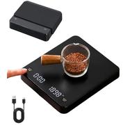 Bilancia Cucina Digitale, Bilancino Precisione 0,1g, Peso Massimo 3 kg, Bilancia Caffe con Timer, Copertura, Display, Funzione Tara, Kitchen Scale per Espresso Alimentare, Professionale