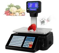 Bilancia Cucina Digitale calcolo dei prezzi, bilance per la stampa di etichette, bilance per la pesatura di codici a barre, doppio display, 63 tasti di scelta rapida, registratore di cassa c