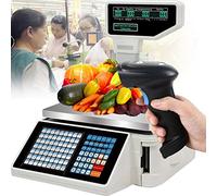 Bilancia Cucina Digitale calcolo dei prezzi, pesatura tramite codice a barre e stampa di etichette - Registratore di cassa commerciale per supermercati/negozi al dettaglio/magazzini