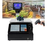 Bilancia Cucina Digitale calcolo dei prezzi, stampante termica commerciale elettronica, etichetta con display bifacciale, registratore di cassa con codice a barre per stampa elettronica per