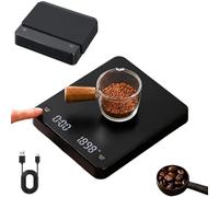 Bilancia Cucina Digitale Ricaricabile, Bilancino Precisione 0,1g Professionale, Peso Massimo 3 kg, Bilancia Caffe con Timer, Display, Funzione Tara, Copertura, Kitchen Scale per Espresso Alimentare