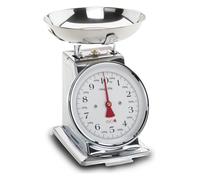 Bilancia Analogica Eva Con Portata 5 Kg, Corpo E Bacinella In Acciaio Inox Colore Argento