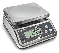 Bilancia da banco robusta e salvaspazio con omologazione [M] [Kern FFN 6K2IPM] protetta da acciaio inossidabile e IP65, campo di pesatura [Max]: 6 kg, leggibilità [d]: 2 g