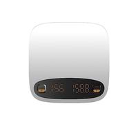 Bilancia Da Caffè Digitale Elettronica Touch Screen Con Timer Ricarica USB Bilance Da Cucina Display LCD Strumenti Di Misura 2 Kg / 0,1 G Facili Da Usare(White)