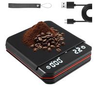 Bilancia da caffè espresso con timer, 3 modalità, digitale USB, ricaricabile, mini bilancia da caffè con schermo a LED, timer da 0,1 g, alta precisione, per caffè con filtro, cottura, cottura, bilance