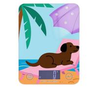 Bilancia da cucina con cane marrone sulla spiaggia, bilancia da cucina per alimenti da 5 kg/5 g, display LCD da 5 kg, bilancia digitale per cucinare con 4 unità per cheto, perdita di peso, pesata