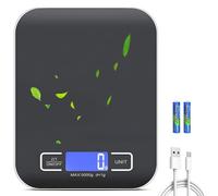 Bilancia da Cucina Digitale 10 kg/1 g - Ricaricabile USB, Display LCD, Funzione Tara - Professionale Multifunzione Con Cavo