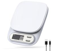 Bilancia da Cucina Digitale,3kg/0.1g Bilancia per Caffè per Espresso e Pour-Over, Bilancia con LCD e Tara,Ricaricabile via USB,8 Unità di Misura,Pesare gli Alimenti per Cottura,Panificazione