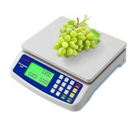 Bilancia da cucina digitale 40 kg, bilancia per il calcolo del prezzo all'ingrosso, bilancia per prodotti con display LCD e funzione tara per gastronomia, bancarella di agricoltori, mercato