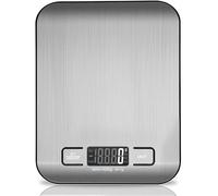 Bilancia Da Cucina Digitale, 5 kg, Elettronica In Acciaio Inox, Elegante Alimentare Ultra Sottile, Per Casa, Con Display Lcd, Funzione Tara