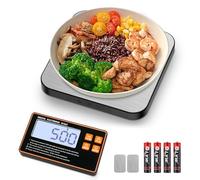 Bilancia da Cucina Digitale, Bilancia da Cucina Divisa In Acciaio Inox, 1g-15kg, 7 Unità Di Misura, Con Display Lcd Separato, Funzione di Conteggio E Funzione di Tara, Batterie Incluse