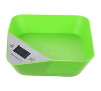 Bilancia da Cucina Digitale Ciotola, Verde, ABS, 5000g | Unità G Ml Oz Lb. Oz, Display LCD Chiaro, per Spezie e Ingredienti Liquidi, Cucina e Preparazione