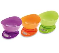 Bilancia da cucina digitale con piatto color 5 kg div.1 gr 3 Colori