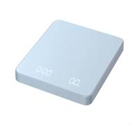 Bilancia da cucina digitale con timer e display LED, bilancia da caffè precisa da 0,1 G fino a 3000 G, ricaricabile in robusto ABS per versare e espresso, nero (blu)