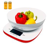 Bilancia da cucina digitale lcd 1gr a 5kg bianca tasto tara precisione grammi