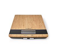 BILANCIA DA CUCINA DIGITALE LEGNO BAMBOO MAX 5KG PRECISIONE 1G DISPLAY LCD NEDIS
