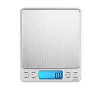Bilancia da cucina digitale Mini bilancia da cucina tascabile da 3 kg / 0,1 g Bilancia for gioielli in acciaio inossidabile con display LCD retroilluminato(Silver)