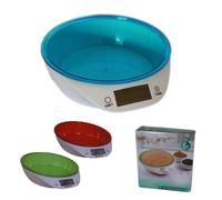 BILANCIA DA CUCINA DIGITALE PRECISIONE DA 1GR A 5KG CON RIPIANO COLORATO TARE