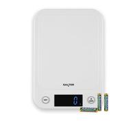 Bilancia da cucina digitale Salter Toronto - Bilance elettroniche per alimenti e liquidi, display retroilluminato di facile lettura, funzione tara/zero, design compatto e sottile, capacità 5KG, bianca