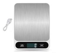 Bilancia da cucina digitale USB 10Kg/1g for alimenti e caffè elettronica intelligente di precisione for in grammi(USB Charging White,5Kg)