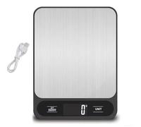 Bilancia da cucina digitale USB 10Kg/1g for alimenti e caffè elettronica intelligente di precisione for in grammi(USB Charging Black,10Kg)