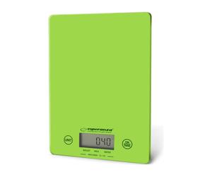 Bilancia da cucina elettronica Esperanza EKS002G, verde e gialla, da banco, rettangolare