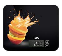 Laica KS5015 Bilancia da Cucina Elettronica, Nera, Vetro Temperato, Tasti Touch Sensor, 15 kg, elettrica