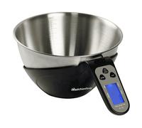 Melchioni Family EQUILIBRA, Bilancia Cucina Digitale, Bilancia Elettronica con Ciotola, Alta Precisione, Misurazione Liquidi, Capacità 5kg / 2L, Piedini Antiscivolo, Display LCD