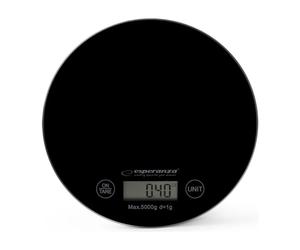 Bilancia da cucina Esperanza EKS003K nera da banco Bilancia da cucina elettronica rotonda