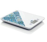 LAICA Bilancia da cucina digitale - Bilancia Alimentare ad Alta Precisione 10 kg, Ampio Display LCD, Funzione Tara, Misurazione del Volume di Acqua, Vetro Temperato- Blu