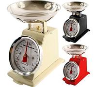 Bilancia da cucina meccanica vintage, portata fino a 3 kg Red