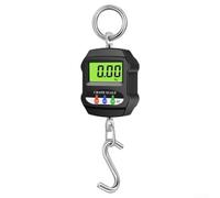 Bilancia da gru, 300 kg, bilancia digitale da appendere, con display LCD, retroilluminata, per uso industriale in magazzino, colore: nero