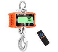 Bilancia da gru digitale, bilancia sospesa elettronica da 2000 kg 4400 libbre, bilancia sospesa industriale con sensore preciso, mini bilancia LCD portatile con gancio, bilancia da gioco digitale
