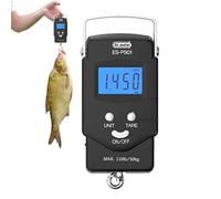 Bilancia da LCD retroilluminata - Bilancia elettronica con gancio da 110 libbre/50 kg, bilanciia digitale | Include 2 batterie AAA, strumento leggero e portatile per la all'aperto,