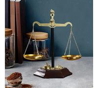 Bilancia da tavolo in metallo in stile vintage, vassoio antico per bilancia