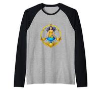 Bilancia Dea dell'Equilibrio Armonia Celeste Arte Maglia con Maniche Raglan