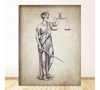 Bilancia Della Giustizia Avvocato Regalo Arte Tela Pittura Avvocato Ufficio Decorazione Della Parete Avvocato Lady Giustizia Legge Brevetti Poster E Stampe A3 60X90Cm Senza Telaio