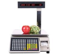 Bilancia di Controllo del Peso con Stampa Digitale per Etichette dei Prezzi, Display a palo per Elaborazione Dati al Dettaglio, conteggio Commerciale, Display bifacciale, capacità 15 kg/30 kg per SUP