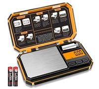 Bilancia di Precisione 200g/0,01g, Digitale Bilancia Tascabile, Mini Portatile Bilance per Gioielli, Bilancia Grammi, per Cucina,Alimenti, Caffè, Farmaci (batteria inclusa) arancione