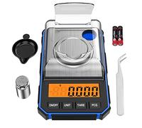 Bilancia di Precisione 50g/0.001g, ORIA Bilancia Digitale Tascabile Ad Alta Precisione con Peso di Calibrazione 50g, Pinzette, Piatto di Pesata, Funzione Tara, LCD, 6 Unità