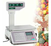 Bilancia di precisione elettronica per il calcolo dei prezzi alimentari digitali commerciali con stampante termica per etichette, per punti vendita al dettaglio, negozi di alimentari e macelleria