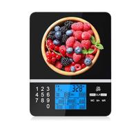Bilancia Dieta Da Cucina, Bilancia Digitale Di Nutrizione Alimentare Da 5 Kg/11 Lb Al Massimo Con Display Di Informazioni Nutrizionali, Calcolatrice Grammi Preciso Vetro Temperato, Bilancia Digit