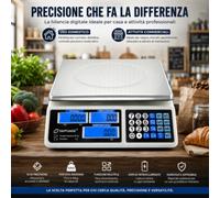 Bilancia digitale 40 kg per uso domes elettronica max 40 kg 6 display
