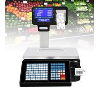 Bilancia Digitale A Piattaforma digitale per calcolo dei prezzi, doppio display, registratore di cassa commerciale, bilance con stampa di etichette, bilance con codice a barre per supermerca